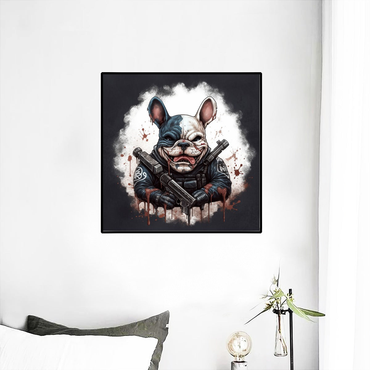 Mesmerizing Frenchie-Inspired Wall Mural