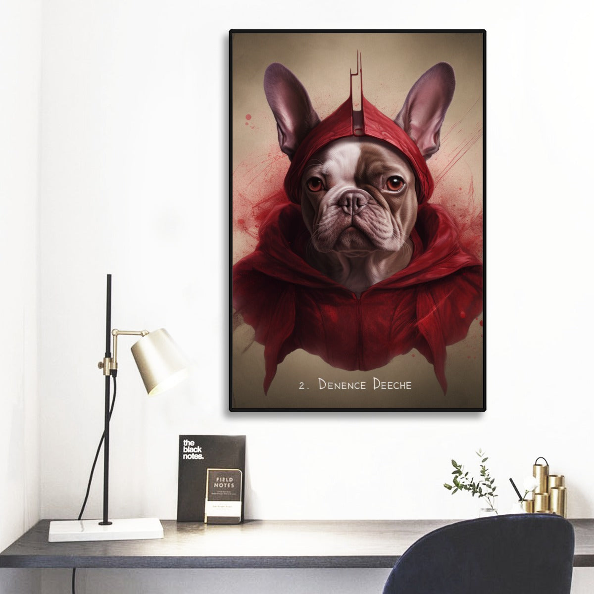 Charming Frenchie-Themed Wall Mural