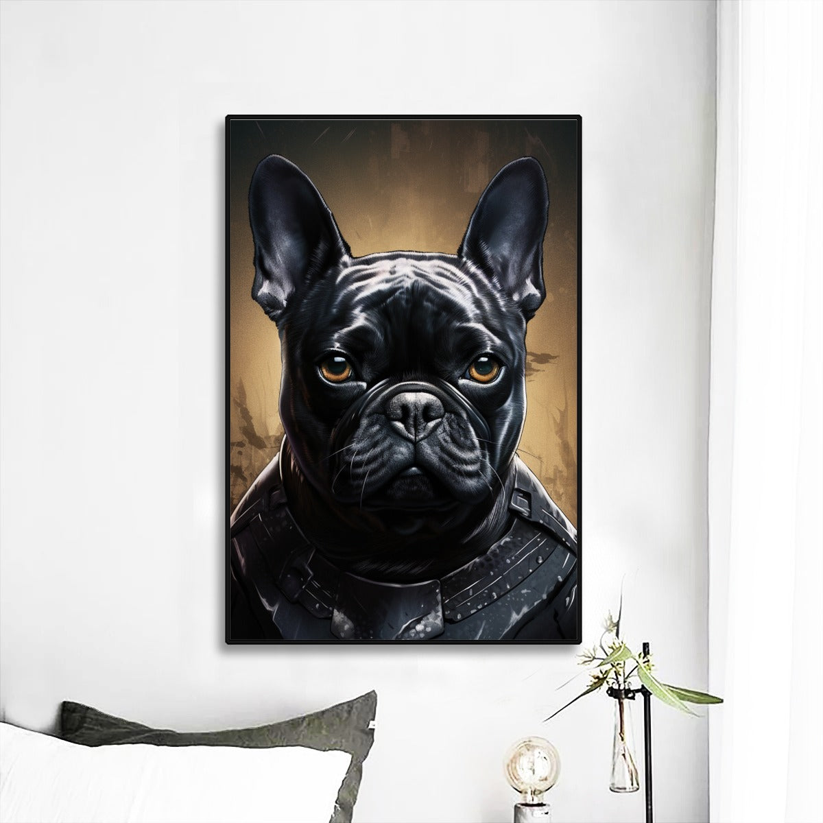 Delightful Frenchie-Inspired Wall Mural