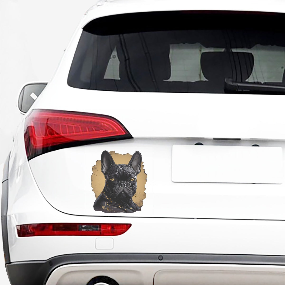 Sleek Frenchie Car Sticker - Unleash Your Feline Style