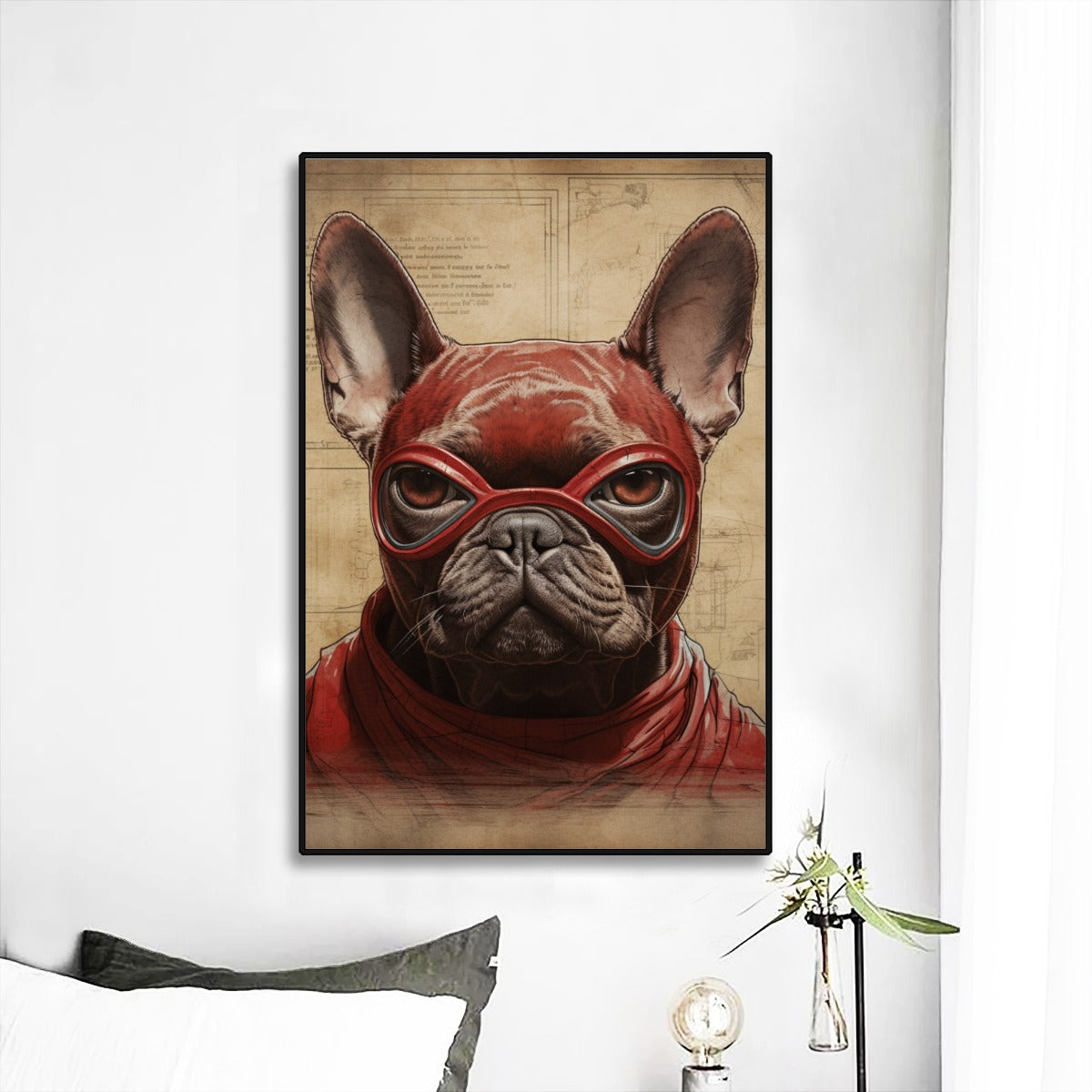 Enthralling Frenchie-Imagery Wall Mural