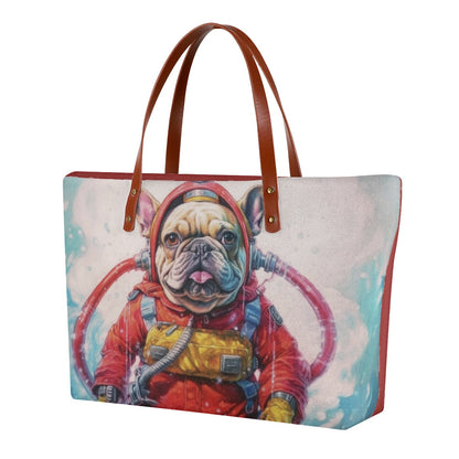 Firefighter Frenchie Women's Tote Bag - Spacious and Chic Accessory for Frenchie Admirers