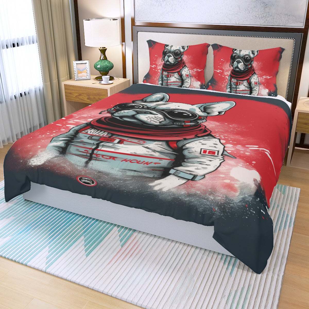 Dynamic Frenchie Duvet Cover Set - Sleep with Resilience