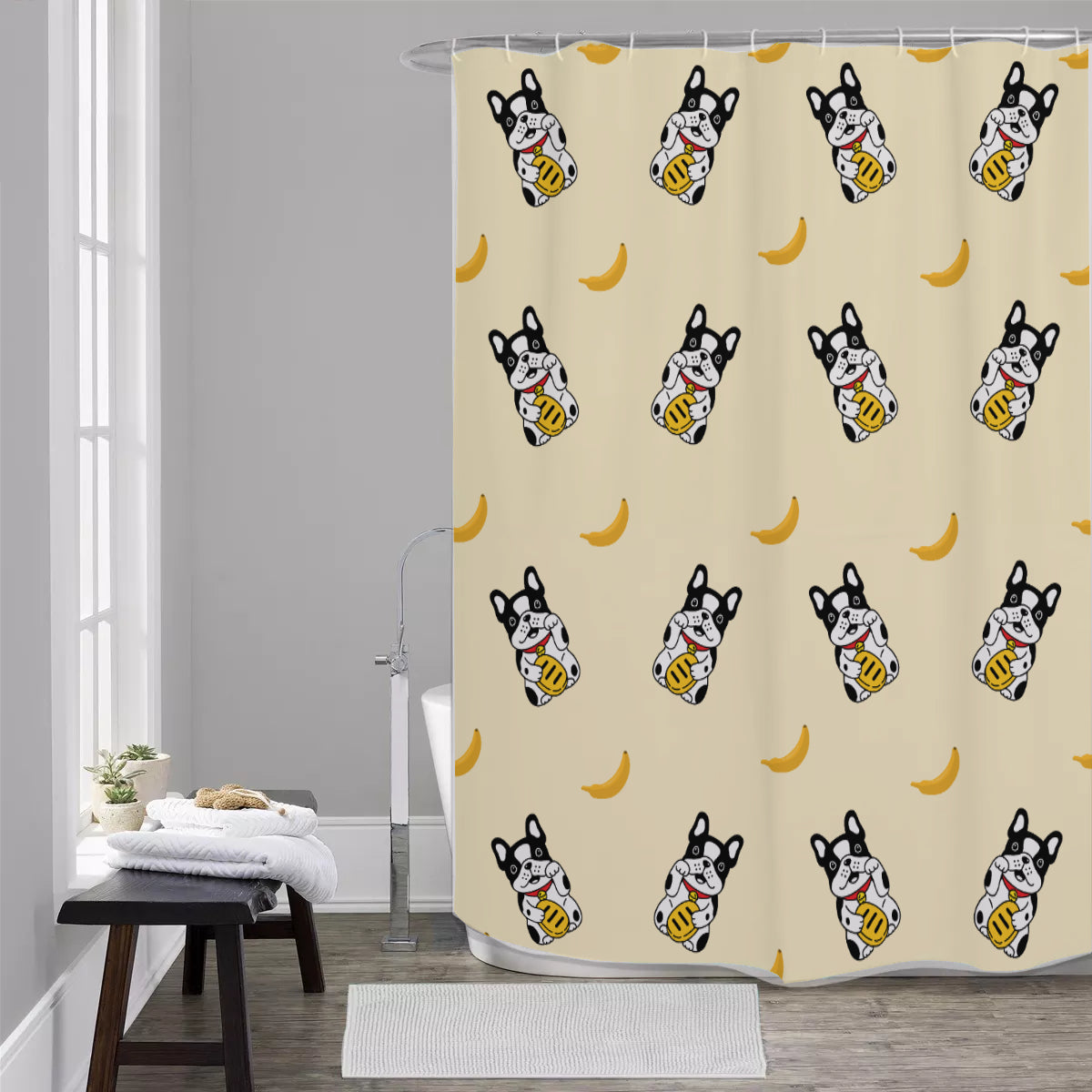 OAKEY - Shower Curtains - Frenchie Bulldog Shop