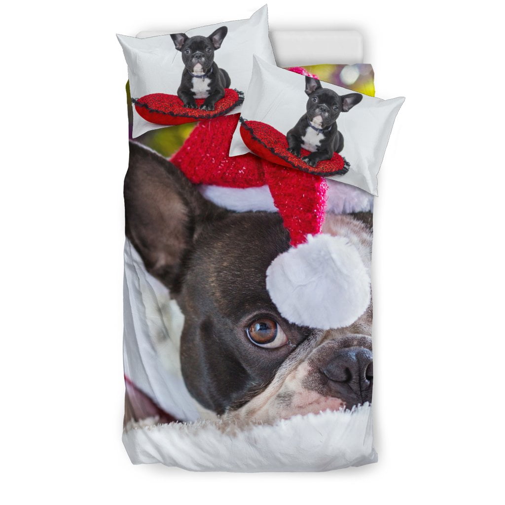 I LOVE FRENCHIE BEDDING SET (christmas) - Frenchie Bulldog Shop