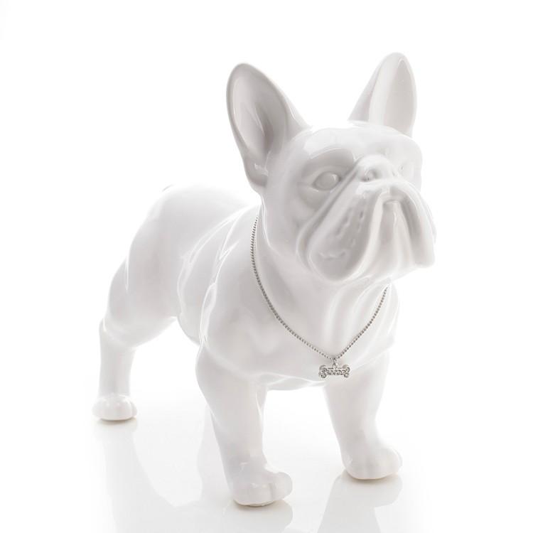 Ceramic french bulldog statue