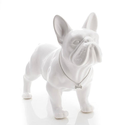 Ceramic french bulldog statue