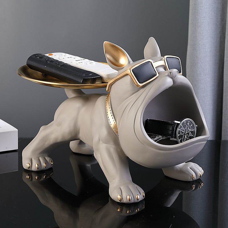 Cool French Bulldog Big Mouth Sculpture 
