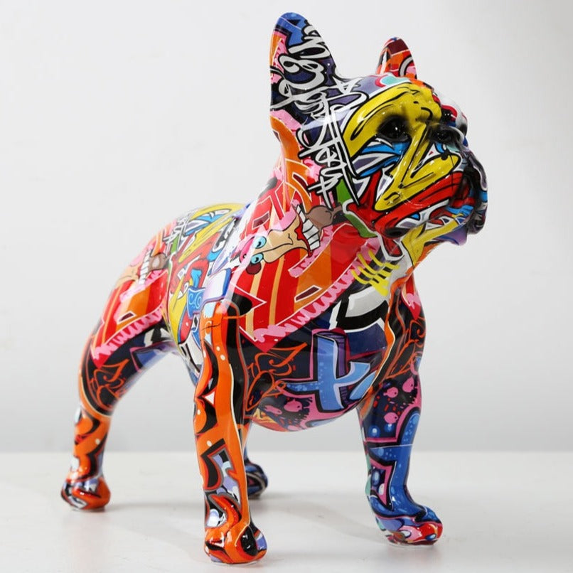 Resin Colorful French Bulldog Statue - Frenchie Bulldog Shop