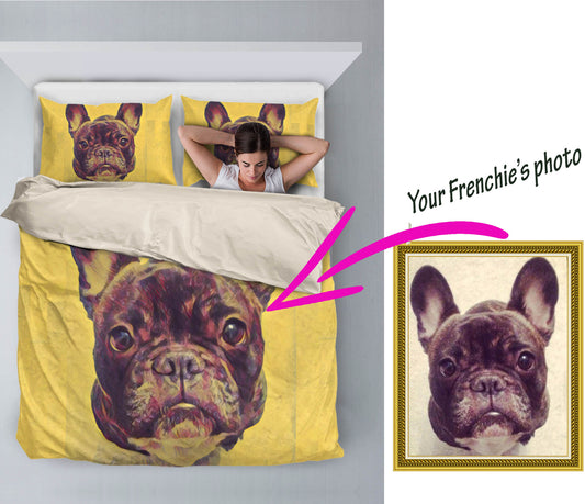 Custom Bed Sheet for french bulldog lovers - Frenchie Bulldog Shop