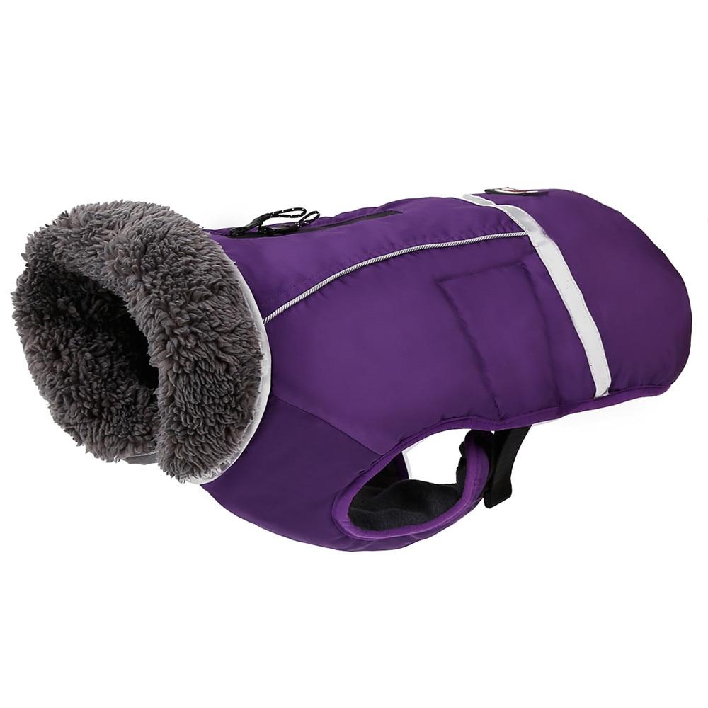 Elastic fit dog winter coa
