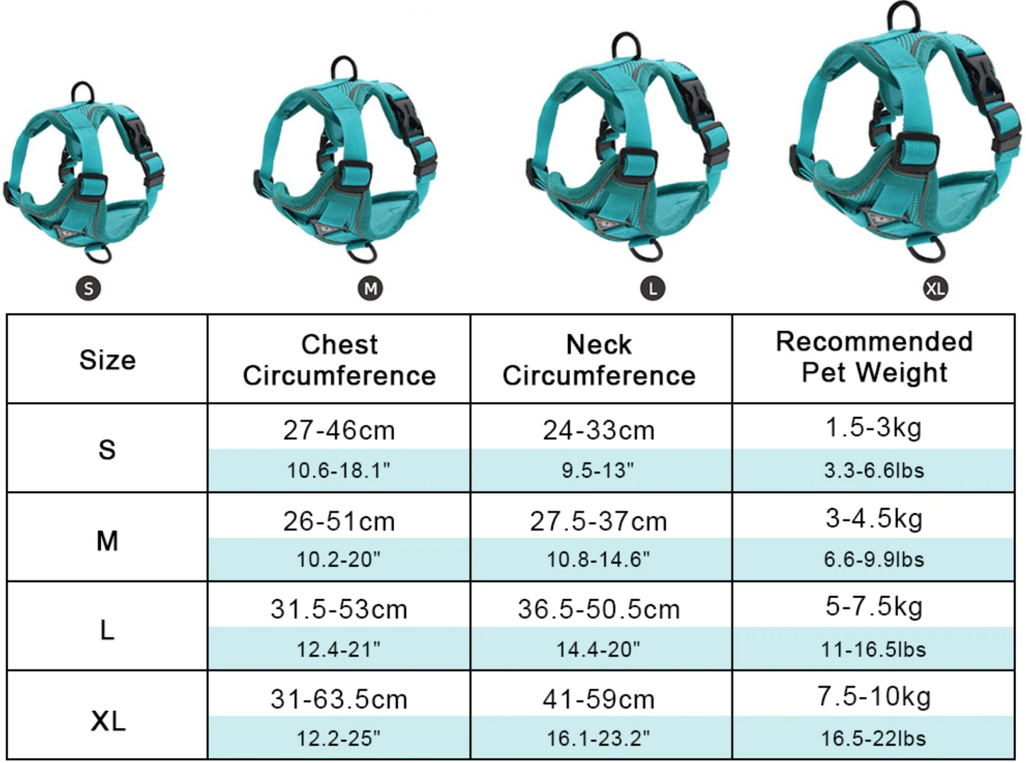 French Bulldog Harness Leash Set size