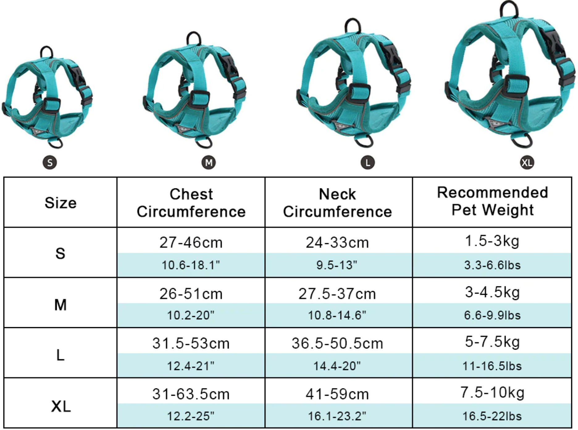 French Bulldog Harness Leash Set size