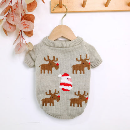French Bulldog Trendy Christmas Print Warm Sweater