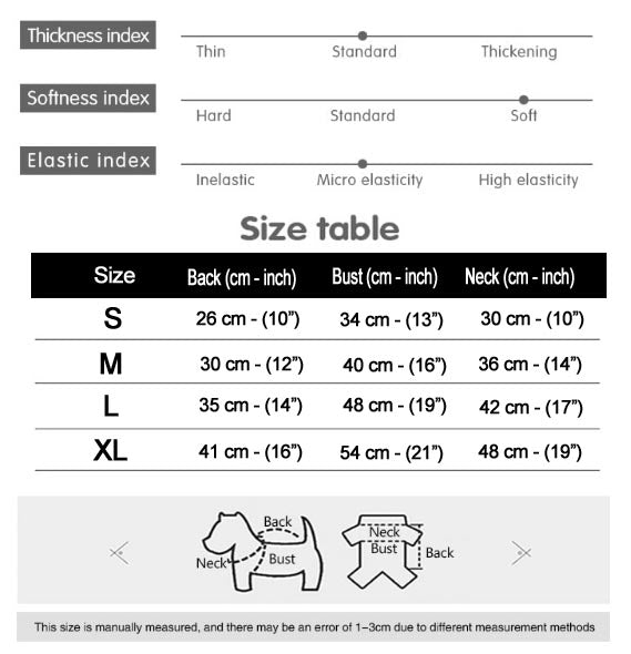 French Bulldog fleece vest chart