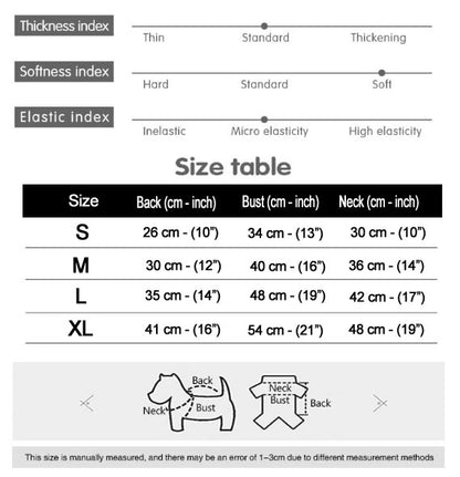 French Bulldog fleece vest chart