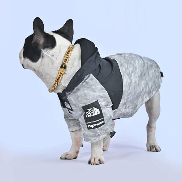 French Bulldog trendy raincoat black