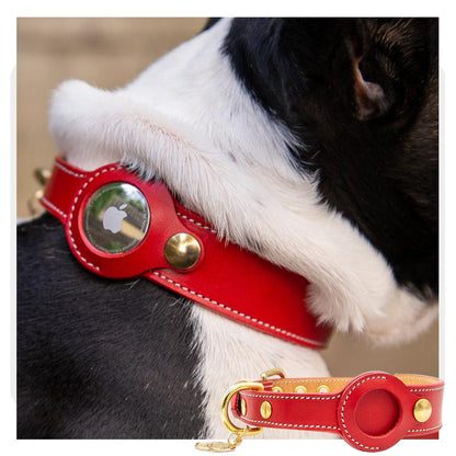 Anti-lost Airtags Holder Adjustable Collar For French Bulldog 