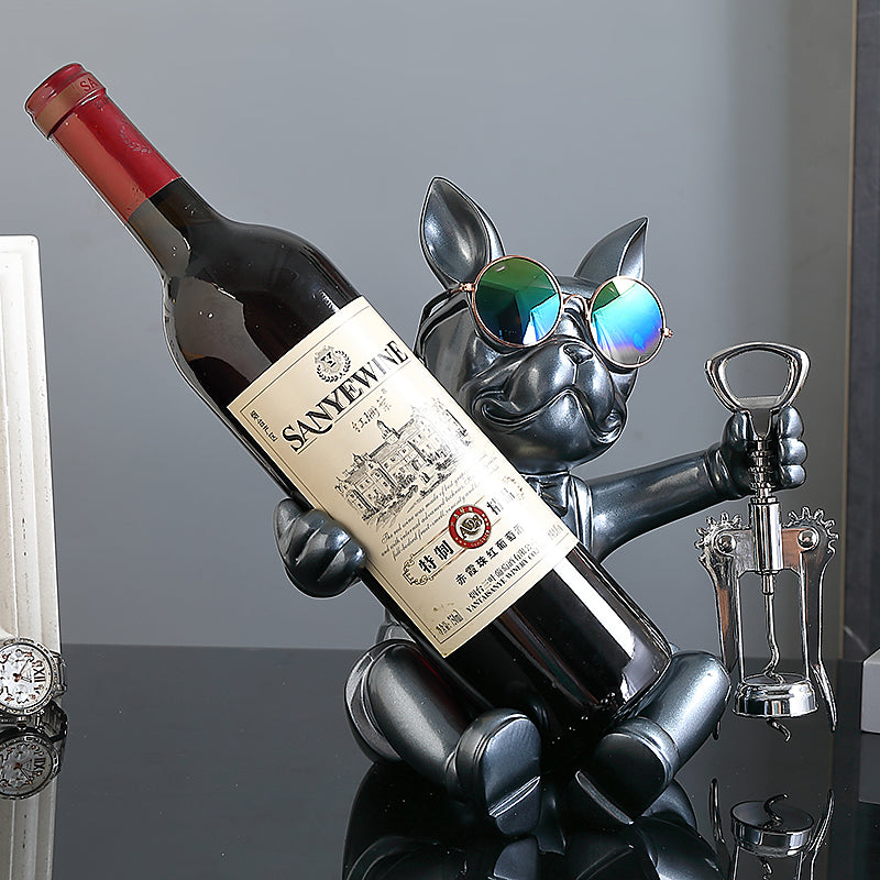 Frenchie Wine Opener Statue 