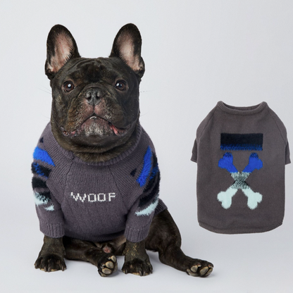 Frenchie Woof Winter Sweater
