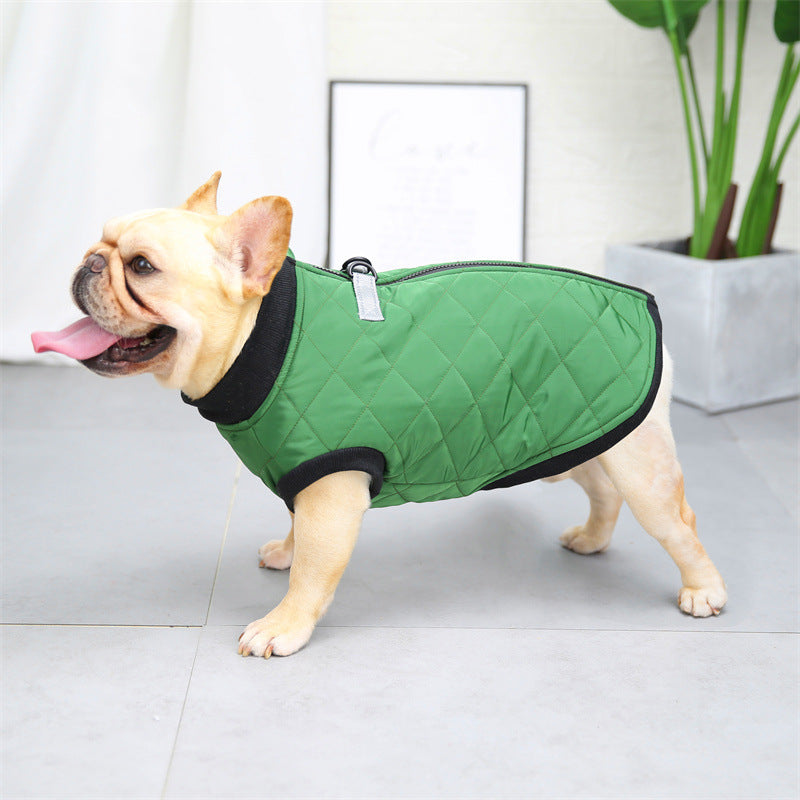 Frenchies Quilted Vest with Leash Ring 
