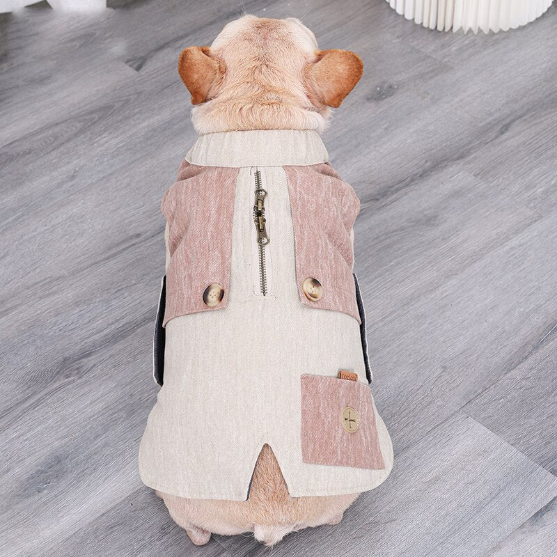 WarmPaws Premium Zipper Pet Jacket for French Bulldogs - Stay Warm and Stylish