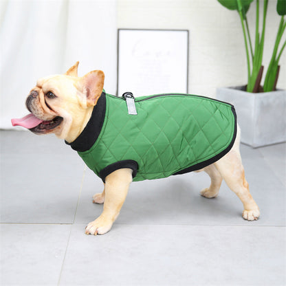 Quilted Vest with Leash Ring for French Bulldog (WJ14) - Frenchie Bulldog Shop