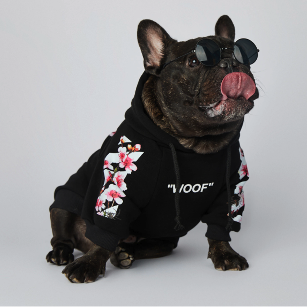 Frenchdot™ - French Bulldog Woof Hoodie V2 - Frenchie Bulldog Shop