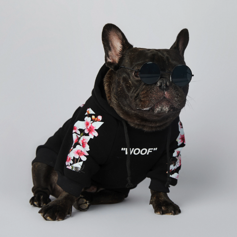 Frenchdot™ - French Bulldog Woof Hoodie V2 - Frenchie Bulldog Shop