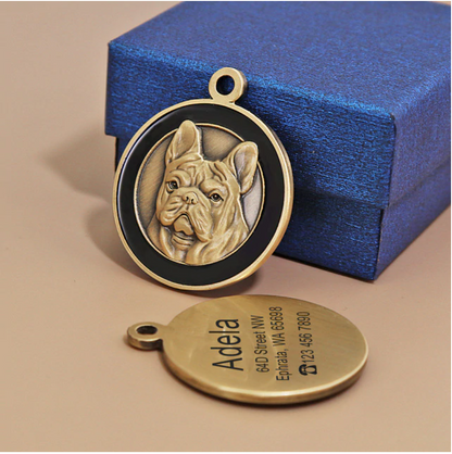 Personalized Engraved ID Tag for French Bulldog - Frenchie Bulldog Shop