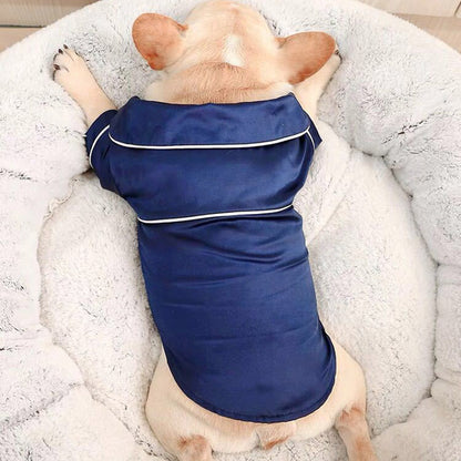 Silk Pajamas Shirt for French bulldog