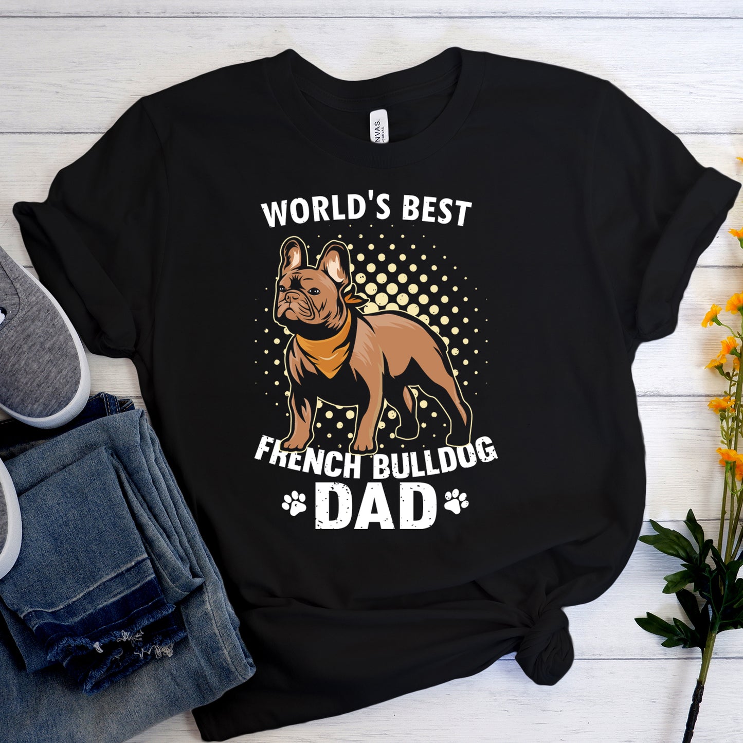 World's Best Frenchie dad - Unisex T-Shirt - Frenchie Bulldog Shop