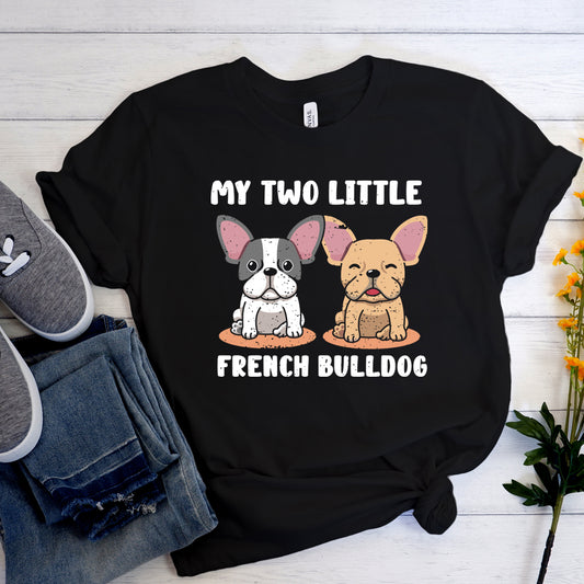 2 Frenchies - Short-Sleeve Unisex T-Shirt - Frenchie Bulldog Shop