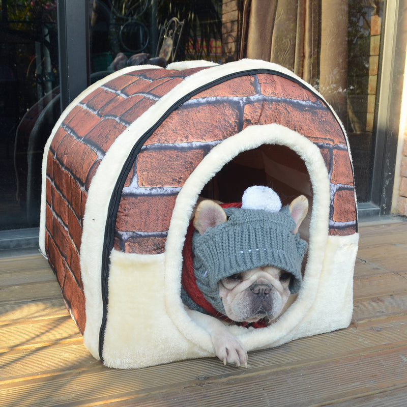 Casa de cama invierno Frenchie™ cálida y plegable1