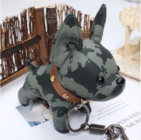 Wholesale Designer French Original Bulldog Keychain Camouflage