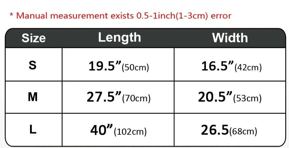 best cooling mat for French bulldog size chart