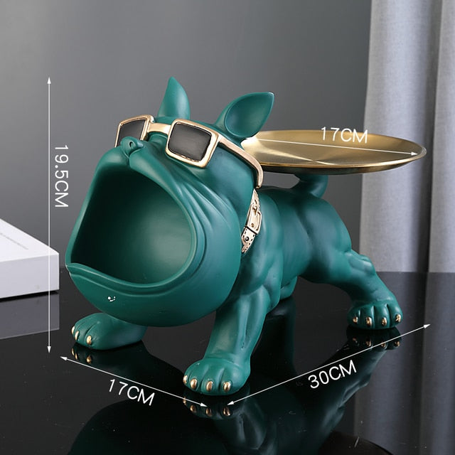 Giant Frenchie Statue with Tray – French Bulldog Decor