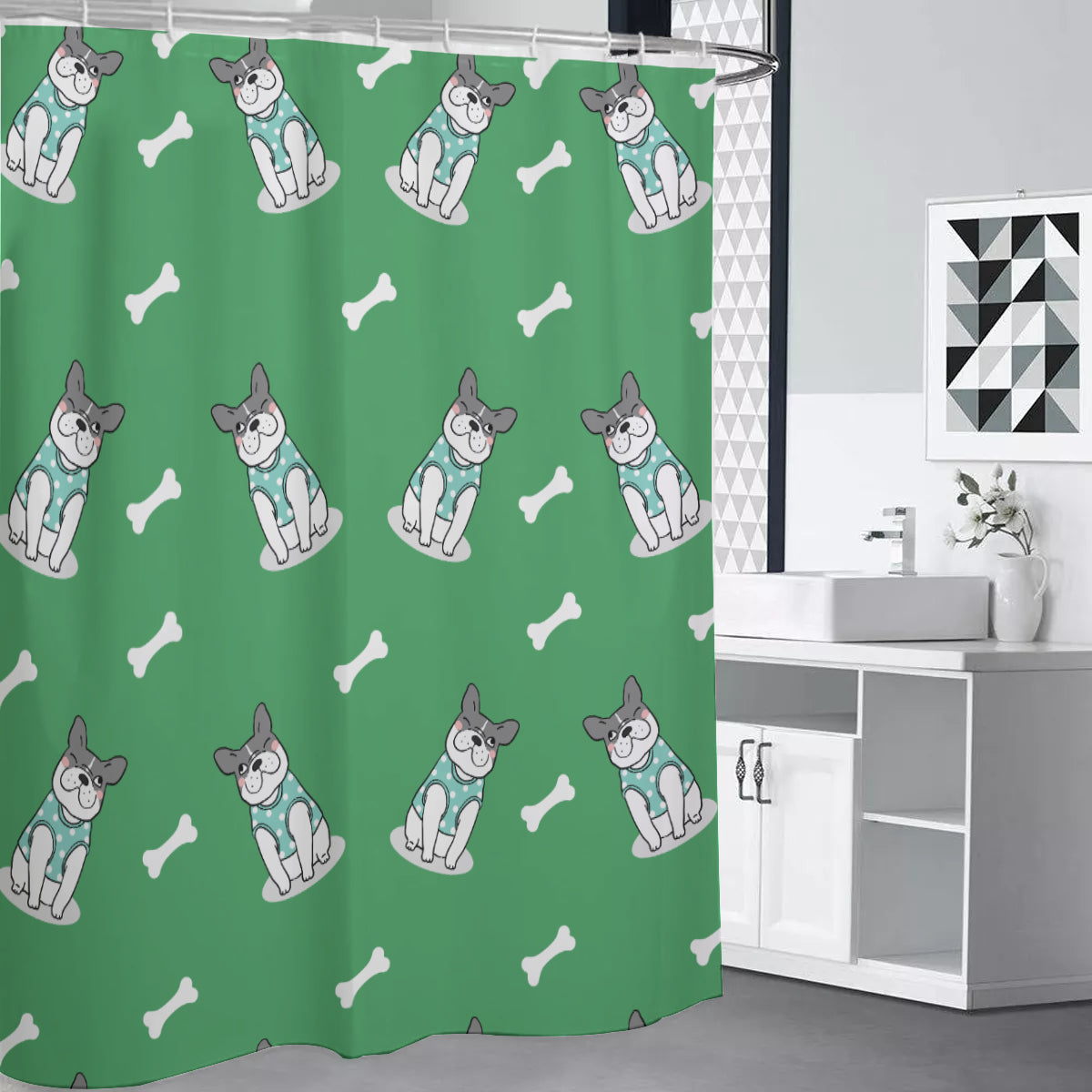 ZEUS - Shower Curtains - Frenchie Bulldog Shop