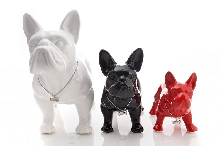 ceramic bulldog statue