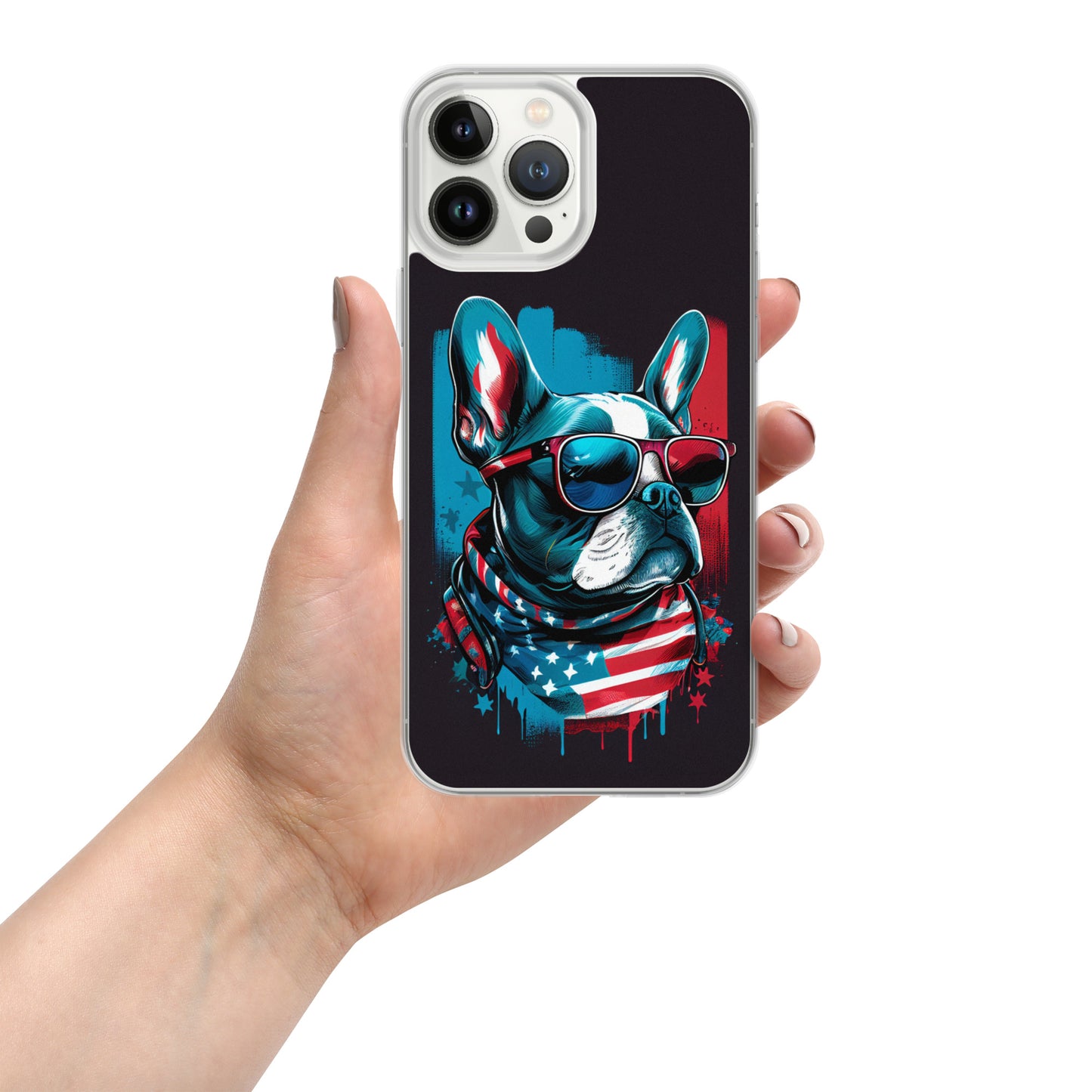 Frenchie USA Flag iPhone Case | Protective and Patriotic