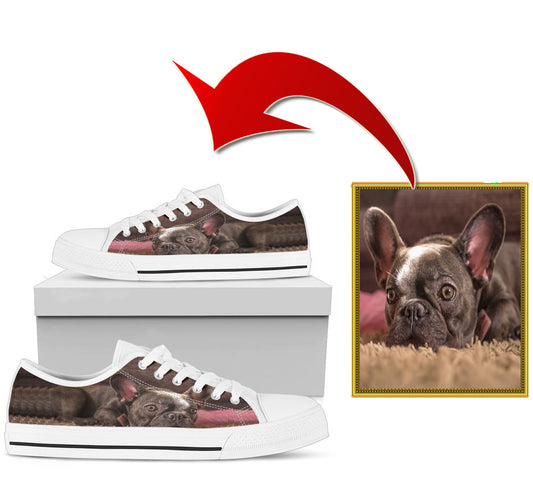 Custom Low Top Shoes - Frenchie Bulldog Shop
