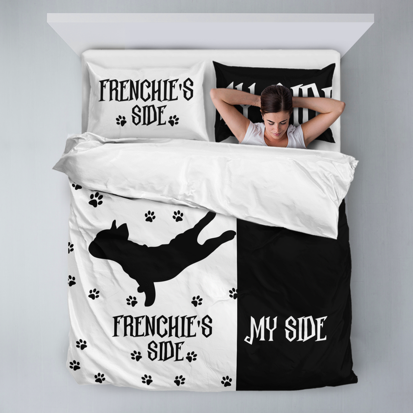 Frenchie's Side 3-Piece Duvet Cover Set