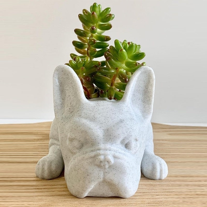 frenchie potted plants target Frenchie Statue Planter Resin Flower Pot