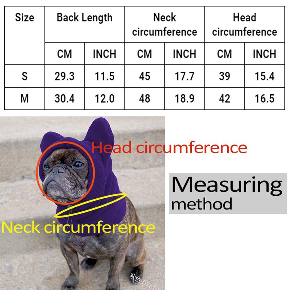 french bulldog winter hat size