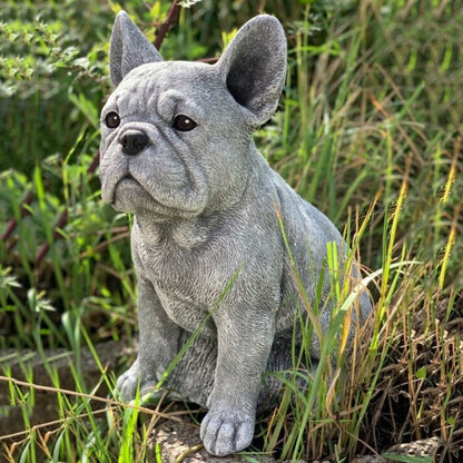 frenchie garden statue