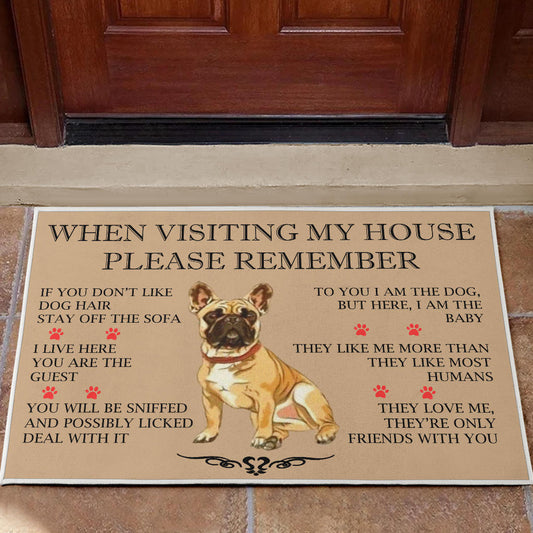 Frenchie Rules - Doormat - Frenchie Bulldog Shop