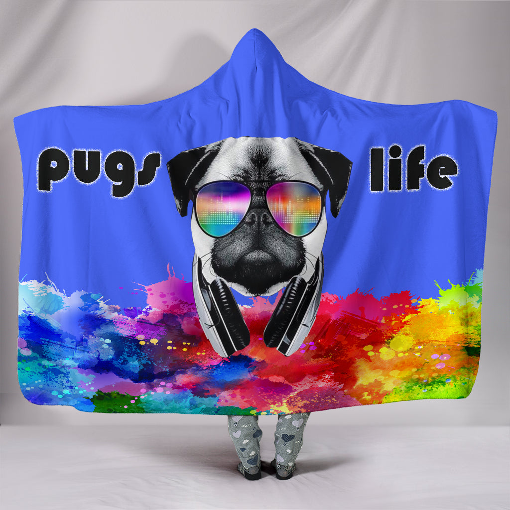 Pugs Life Hooded Blanket - Frenchie Bulldog Shop