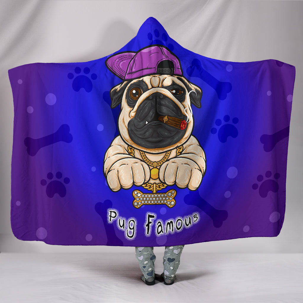 Pug Famous Hooded Blanket - Frenchie Bulldog Shop