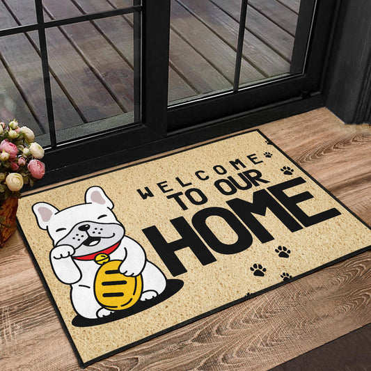 Welcome to our home - Doormat - Frenchie Bulldog Shop