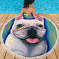 Painting Frenchie Happy - French Bulldog Beach Blanket - Frenchie Bulldog Shop